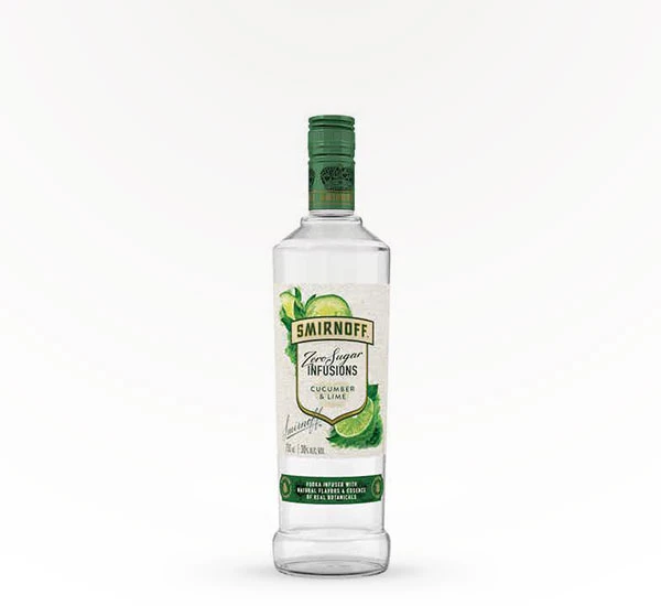 Smirnoff Zero Sugar Infusions - Cucumber And Lime Vodka 3 Smirnoff Zero Sugar Infusions - Cucumber And Lime Vodka
