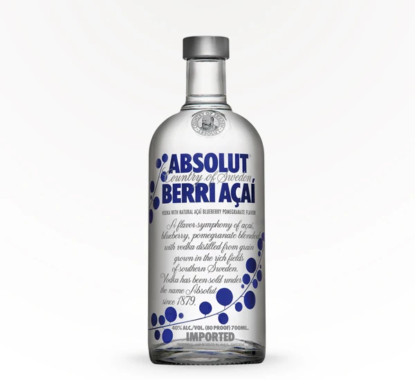 Absolut - Blueberry AçaÍ Vodka 3 Absolut - Blueberry AçaÍ Vodka