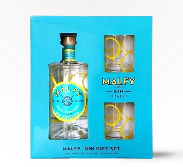Malfy - Gin Con Limone Gift Set With Two Malfy Cocktail ZGlasses 3 Malfy - Gin Con Limone Gift Set With Two Malfy Cocktail ZGlasses